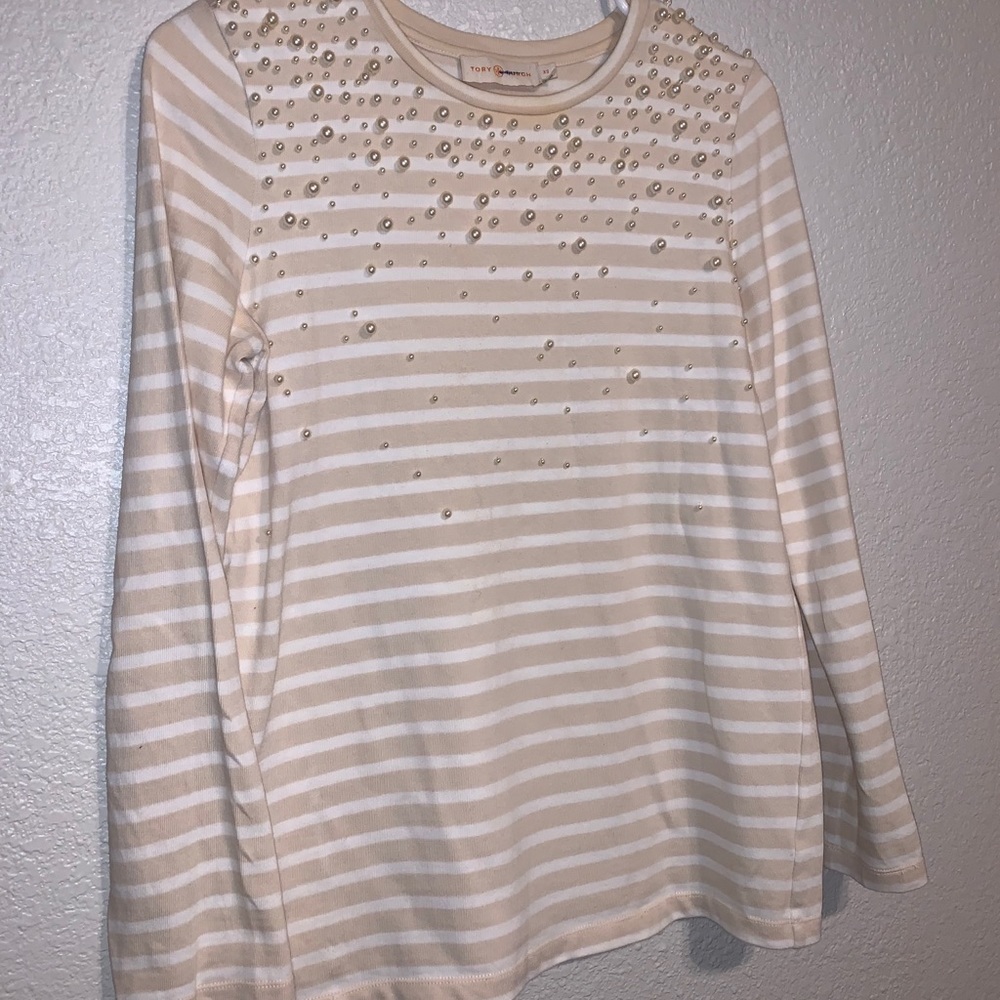 Tory Burch Women's PEARL T SHIRT CARRIE XS